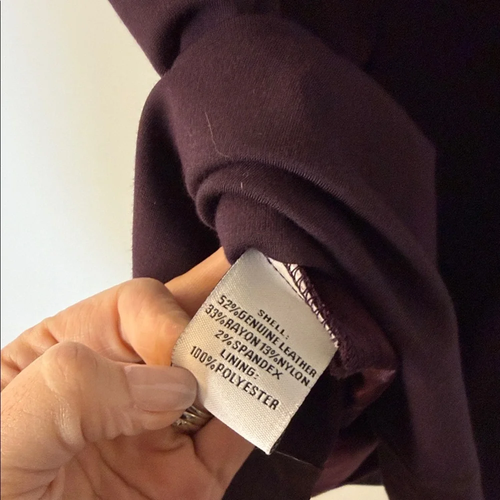 My Tribe leather keyhole dress deep plum Large